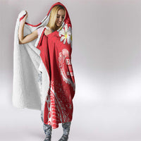 Heart Health Awareness Hooded Blanket Polynesian Red Ribbon LT05 - Polynesian Pride