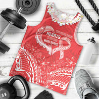 Heart Health Awareness Men Tank Top Polynesian Red Ribbon LT05 - Polynesian Pride