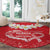 Heart Health Awareness Round Carpet Polynesian Red Ribbon