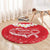 Heart Health Awareness Round Carpet Polynesian Red Ribbon