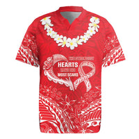 Heart Health Awareness Rugby Jersey Polynesian Red Ribbon LT05 Red - Polynesian Pride