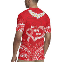Heart Health Awareness Rugby Jersey Polynesian Red Ribbon LT05 - Polynesian Pride