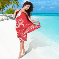 Heart Health Awareness Sarong Polynesian Red Ribbon LT05 - Polynesian Pride