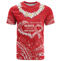 Heart Health Awareness T Shirt Polynesian Red Ribbon LT05 Red - Polynesian Pride