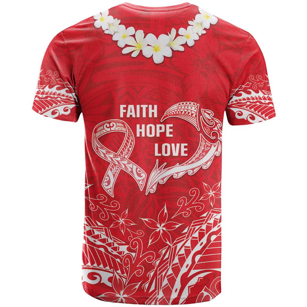 Heart Health Awareness T Shirt Polynesian Red Ribbon LT05 - Polynesian Pride