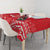 Heart Health Awareness Tablecloth Polynesian Red Ribbon