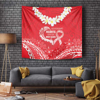 Heart Health Awareness Tapestry Polynesian Red Ribbon LT05 Red - Polynesian Pride