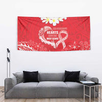 Heart Health Awareness Tapestry Polynesian Red Ribbon LT05 - Polynesian Pride