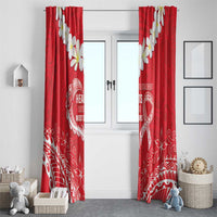 Heart Health Awareness Window Curtain Polynesian Red Ribbon LT05 - Polynesian Pride