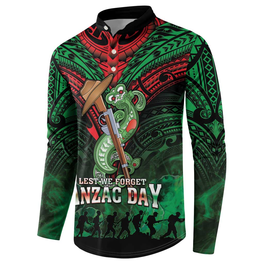 New Zealand ANZAC Day Button Sweatshirt Aotearoa Hei Tiki LT05 - Polynesian Pride