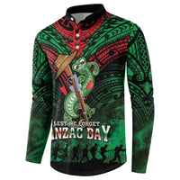 New Zealand ANZAC Day Button Sweatshirt Aotearoa Hei Tiki LT05 - Polynesian Pride