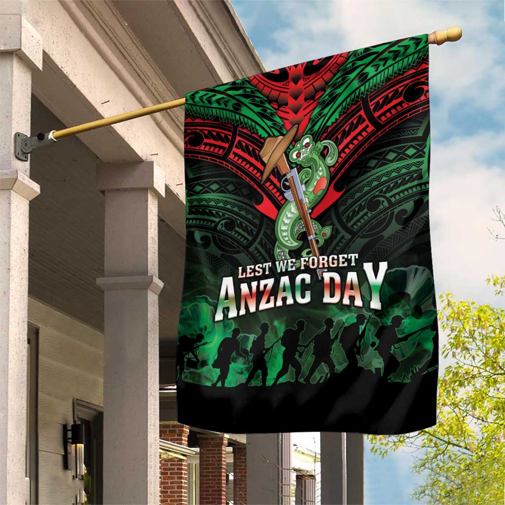New Zealand ANZAC Day Garden Flag Aotearoa Hei Tiki LT05 House Flag Green - Polynesian Pride
