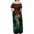 New Zealand ANZAC Day Off Shoulder Maxi Dress Aotearoa Hei Tiki