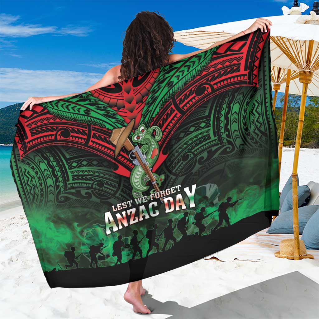 New Zealand ANZAC Day Sarong Aotearoa Hei Tiki LT05 One Size 44 x 66 inches Green - Polynesian Pride
