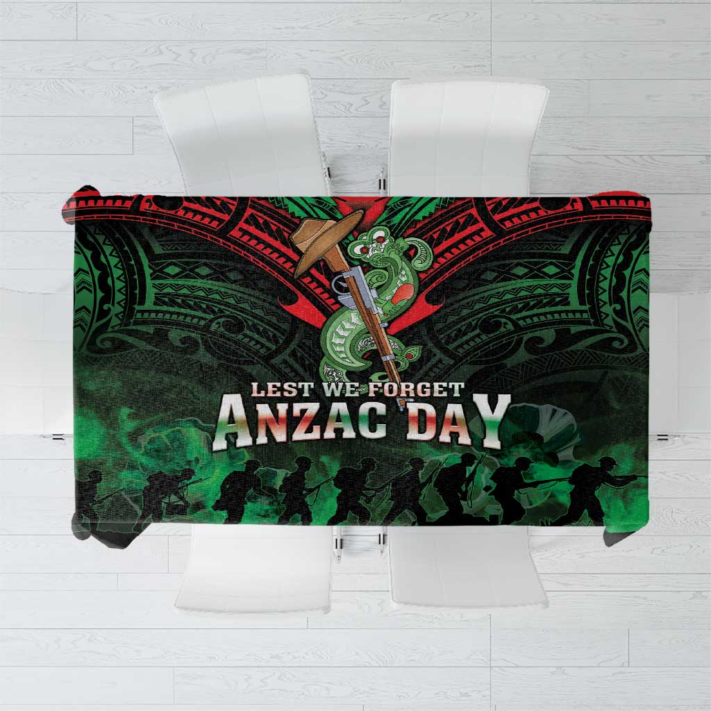New Zealand ANZAC Day Tablecloth Aotearoa Hei Tiki LT05 Green - Polynesian Pride