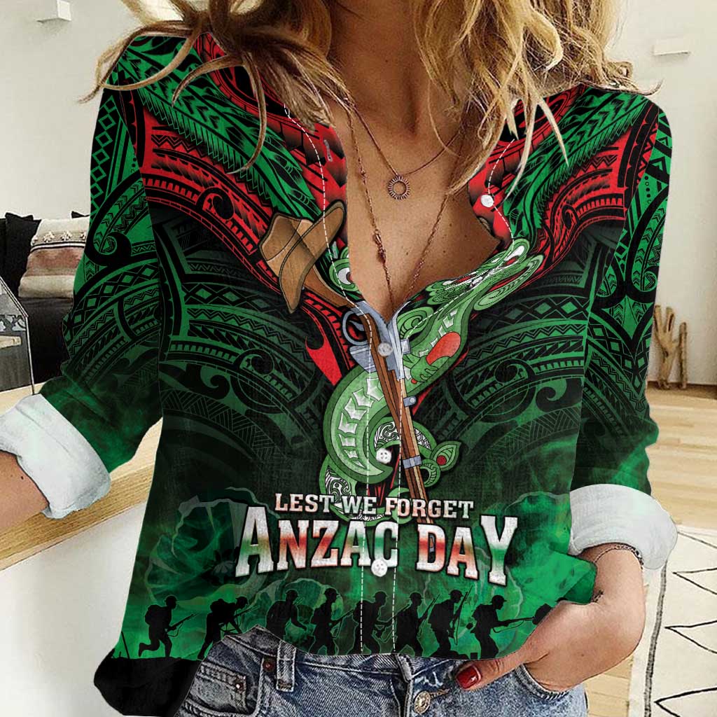 New Zealand ANZAC Day Women Casual Shirt Aotearoa Hei Tiki