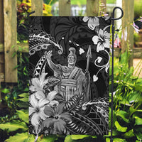 Hawaii King Kamehameha Day Garden Flag Polynesian Pattern Mix Hibiscus Black LT05 Garden Flag Black - Polynesian Pride