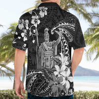 Hawaii King Kamehameha Day Hawaiian Shirt Polynesian Pattern Mix Hibiscus Black LT05 - Polynesian Pride