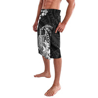 Hawaii King Kamehameha Day Lavalava Polynesian Pattern Mix Hibiscus Black LT05 - Polynesian Pride