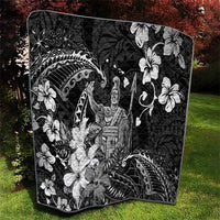 Hawaii King Kamehameha Day Quilt Polynesian Pattern Mix Hibiscus Black LT05 - Polynesian Pride