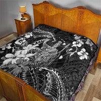 Hawaii King Kamehameha Day Quilt Polynesian Pattern Mix Hibiscus Black LT05 - Polynesian Pride