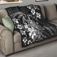 Hawaii King Kamehameha Day Quilt Polynesian Pattern Mix Hibiscus Black LT05 - Polynesian Pride