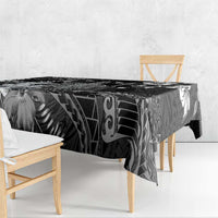 Hawaii King Kamehameha Day Tablecloth Polynesian Pattern Mix Hibiscus Black LT05 - Polynesian Pride
