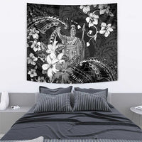 Hawaii King Kamehameha Day Tapestry Polynesian Pattern Mix Hibiscus Black LT05 - Polynesian Pride