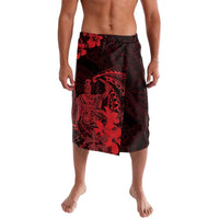 Hawaii King Kamehameha Day Lavalava Polynesian Pattern Mix Hibiscus Red LT05 Red - Polynesian Pride