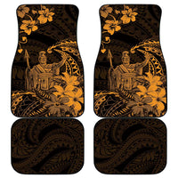 Hawaii King Kamehameha Day Car Mats Polynesian Pattern Mix Hibiscus Gold LT05 - Polynesian Pride