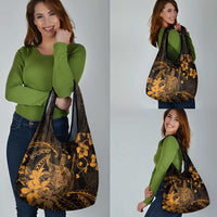 Hawaii King Kamehameha Day Grocery Bag Polynesian Pattern Mix Hibiscus Gold LT05 - Polynesian Pride