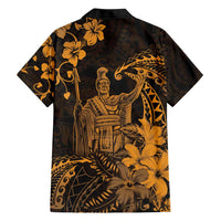 Hawaii King Kamehameha Day Hawaiian Shirt Polynesian Pattern Mix Hibiscus Gold LT05 - Polynesian Pride