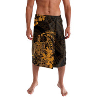 Hawaii King Kamehameha Day Lavalava Polynesian Pattern Mix Hibiscus Gold LT05 Gold - Polynesian Pride