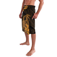 Hawaii King Kamehameha Day Lavalava Polynesian Pattern Mix Hibiscus Gold LT05 - Polynesian Pride