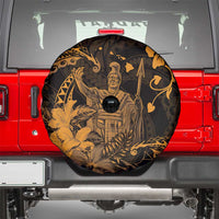 Hawaii King Kamehameha Day Spare Tire Cover Polynesian Pattern Mix Hibiscus Gold LT05 - Polynesian Pride