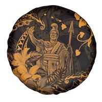 Hawaii King Kamehameha Day Spare Tire Cover Polynesian Pattern Mix Hibiscus Gold LT05 - Polynesian Pride