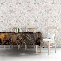 Hawaii King Kamehameha Day Tablecloth Polynesian Pattern Mix Hibiscus Gold LT05 - Polynesian Pride