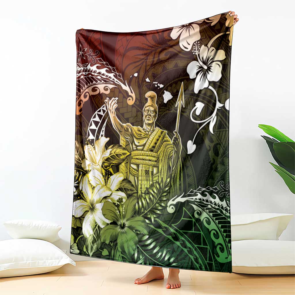 Hawaii King Kamehameha Day Blanket Polynesian Pattern Mix Hibiscus Reggae LT05 - Polynesian Pride
