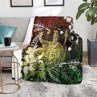 Hawaii King Kamehameha Day Blanket Polynesian Pattern Mix Hibiscus Reggae LT05 - Polynesian Pride