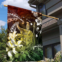 Hawaii King Kamehameha Day Garden Flag Polynesian Pattern Mix Hibiscus Reggae LT05 - Polynesian Pride