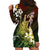 Hawaii King Kamehameha Day Hoodie Dress Polynesian Pattern Mix Hibiscus Reggae