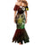 Hawaii King Kamehameha Day Mermaid Dress Polynesian Pattern Mix Hibiscus Reggae