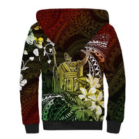 Hawaii King Kamehameha Day Sherpa Hoodie Polynesian Pattern Mix Hibiscus Reggae LT05 - Polynesian Pride