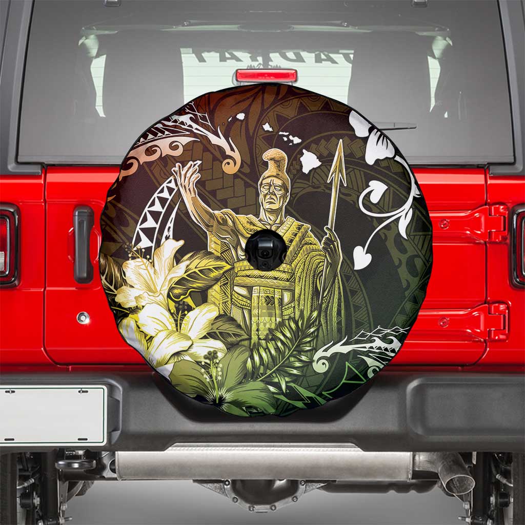 Hawaii King Kamehameha Day Spare Tire Cover Polynesian Pattern Mix Hibiscus Reggae LT05 - Polynesian Pride