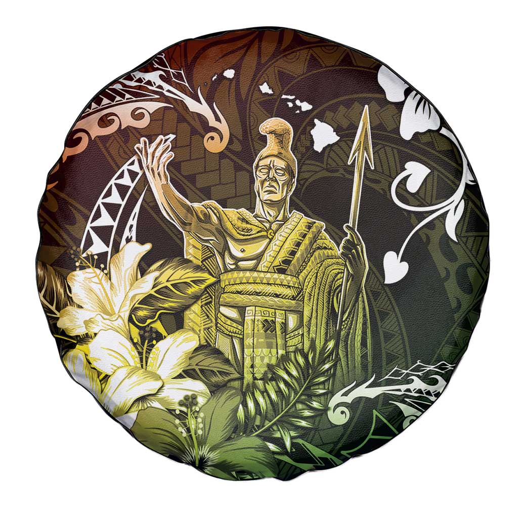 Hawaii King Kamehameha Day Spare Tire Cover Polynesian Pattern Mix Hibiscus Reggae LT05 - Polynesian Pride