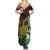 Hawaii King Kamehameha Day Summer Maxi Dress Polynesian Pattern Mix Hibiscus Reggae