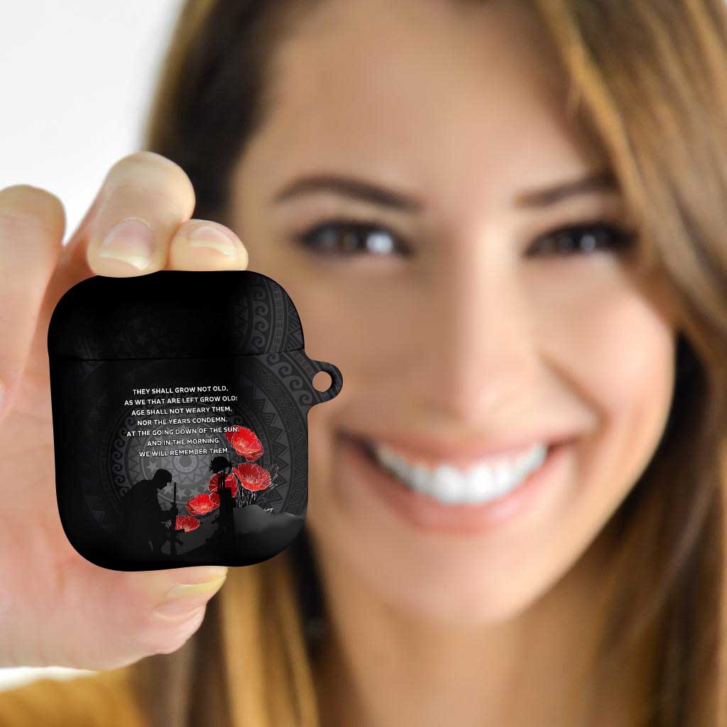Cook Islands ANZAC Day AirPods Case Soldier Silhouette Remembrance LT05 - Polynesian Pride