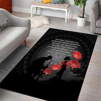 Cook Islands ANZAC Day Area Rug Soldier Silhouette Remembrance LT05 - Polynesian Pride