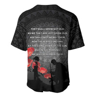 Cook Islands ANZAC Day Baseball Jersey Soldier Silhouette Remembrance LT05 - Polynesian Pride