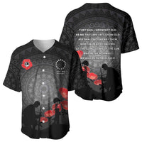Cook Islands ANZAC Day Baseball Jersey Soldier Silhouette Remembrance LT05 - Polynesian Pride